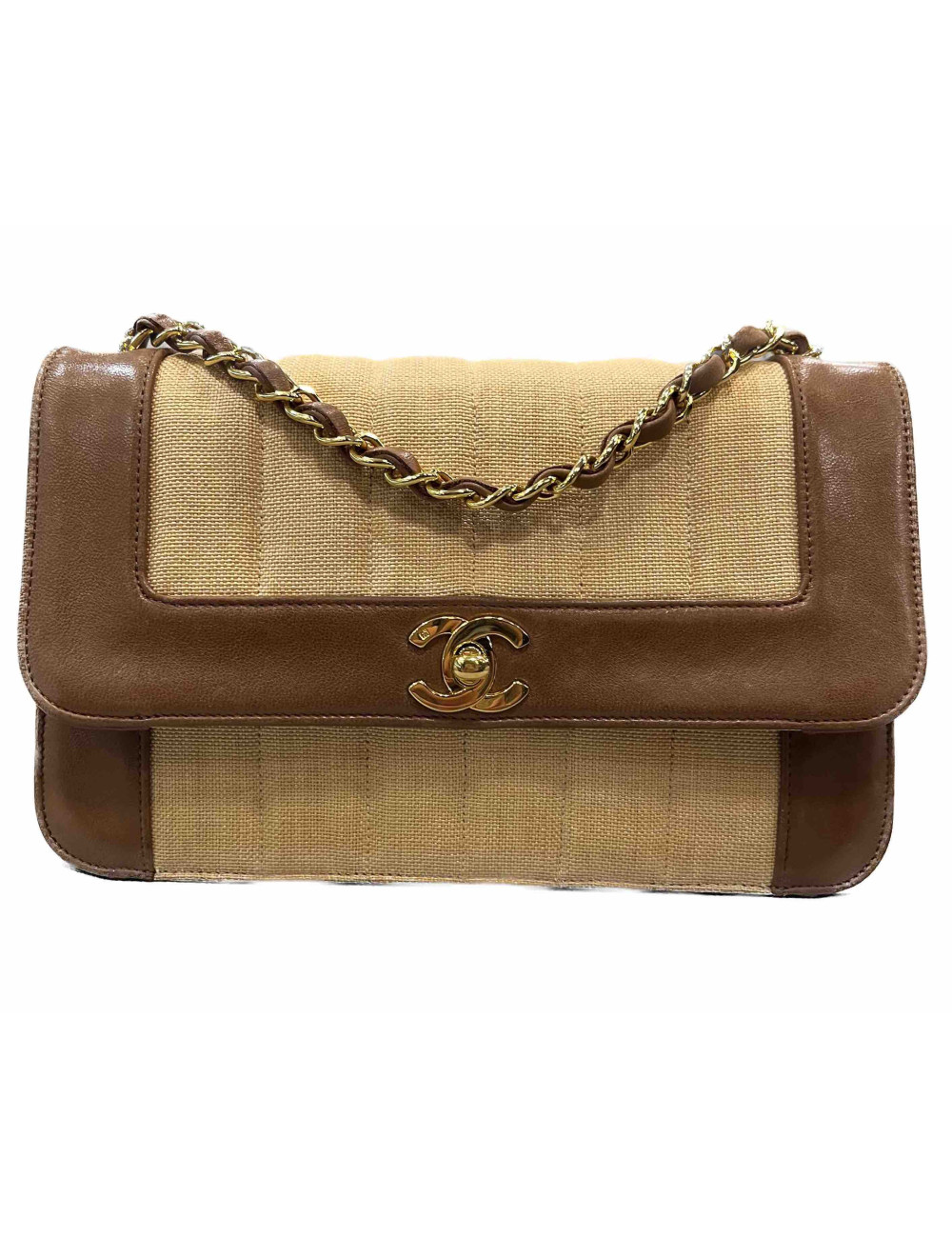 Petit sac beige CHANEL vintage