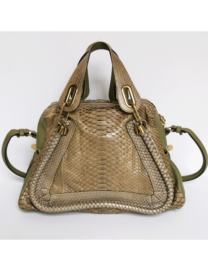 Sac Paraty CHLOE python vert
