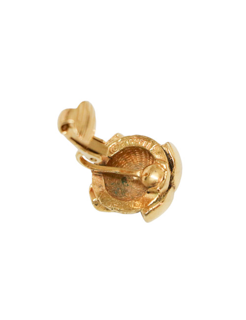 Boucles d'oreille CHANEL cc dorées