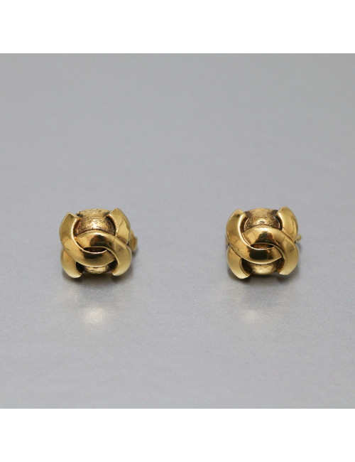 Boucles d'oreille CHANEL cc dorées