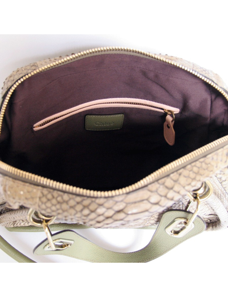 Sac Paraty CHLOE python vert