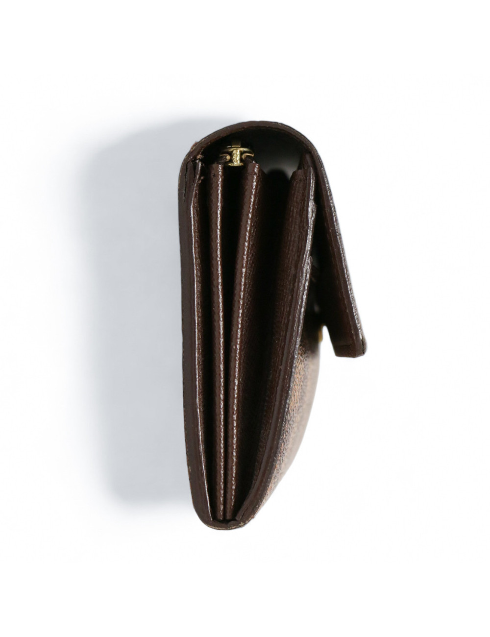 Portefeuille Sarah LOUIS VUITTON toile damier ébène