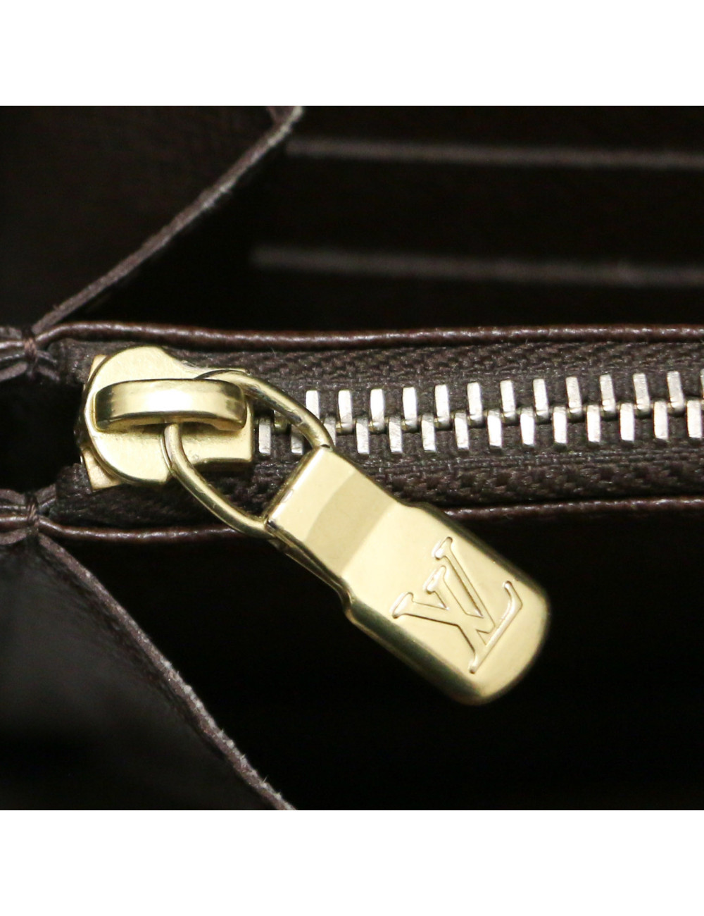 Portefeuille Sarah LOUIS VUITTON toile damier ébène