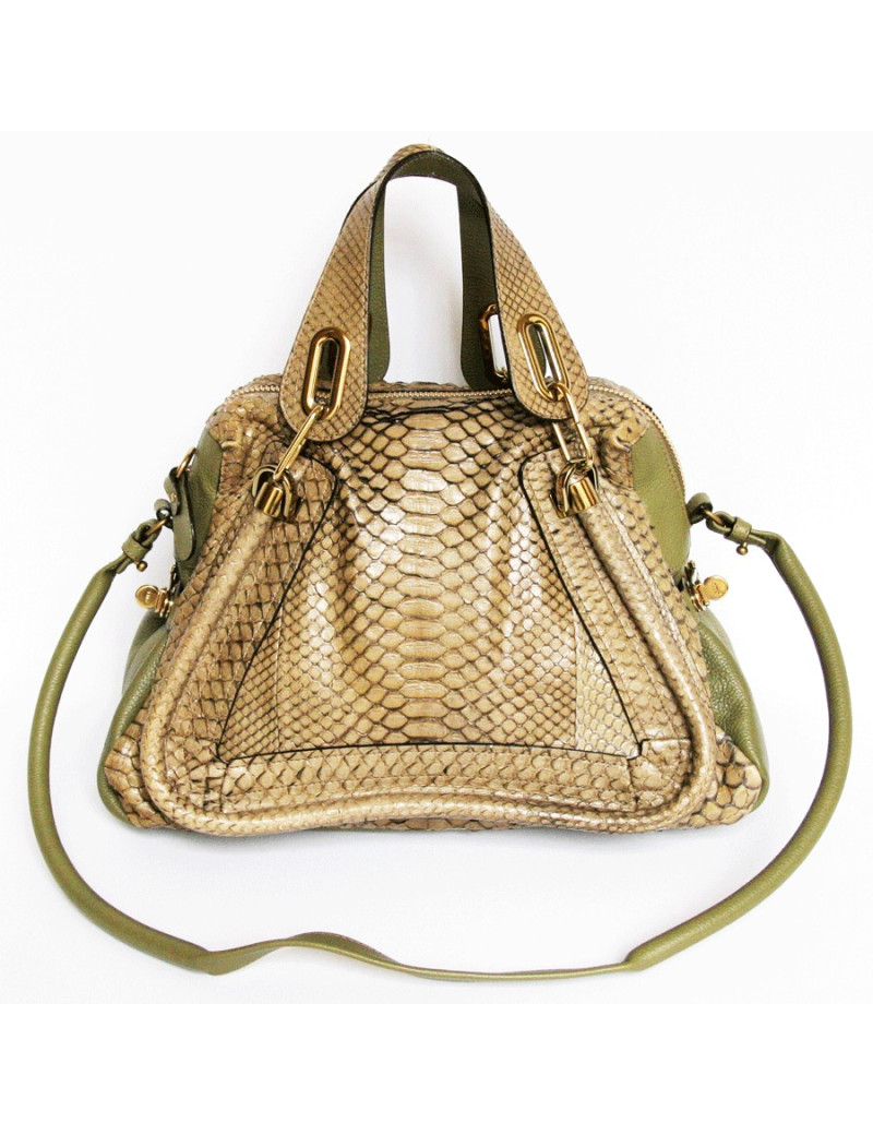 Sac Paraty CHLOE python vert