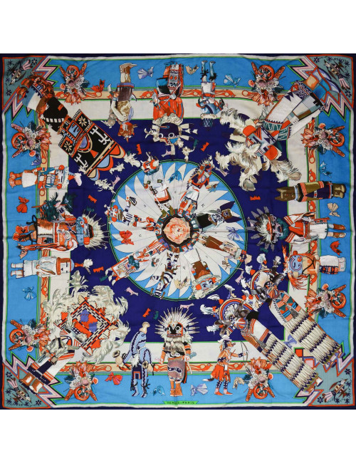 Châle Kachinas HERMES cachemire et soie