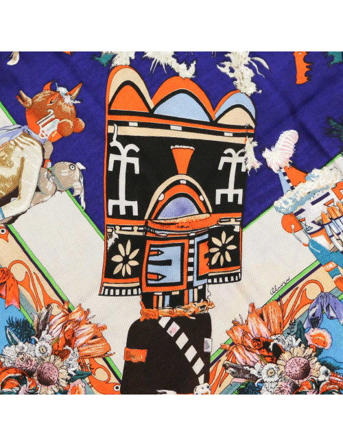 Châle Kachinas HERMES cachemire et soie