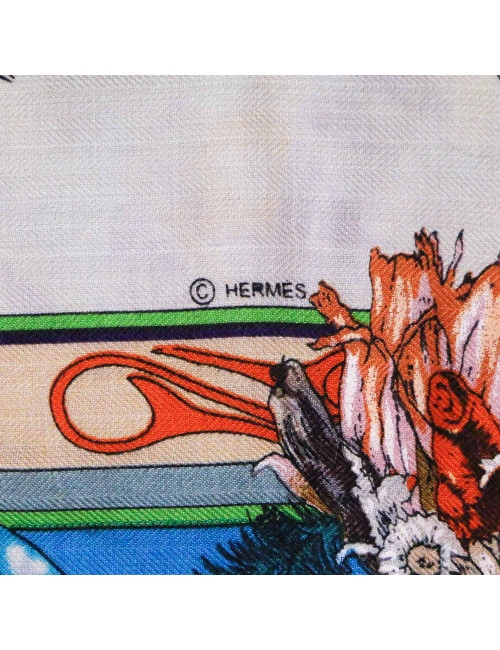 Châle Kachinas HERMES cachemire et soie