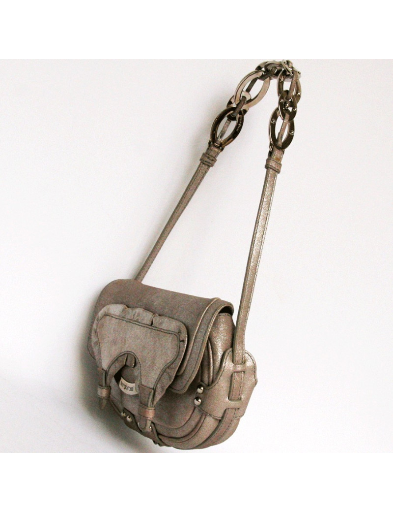 Mini sac SERGIO ROSSI marron irrisé 