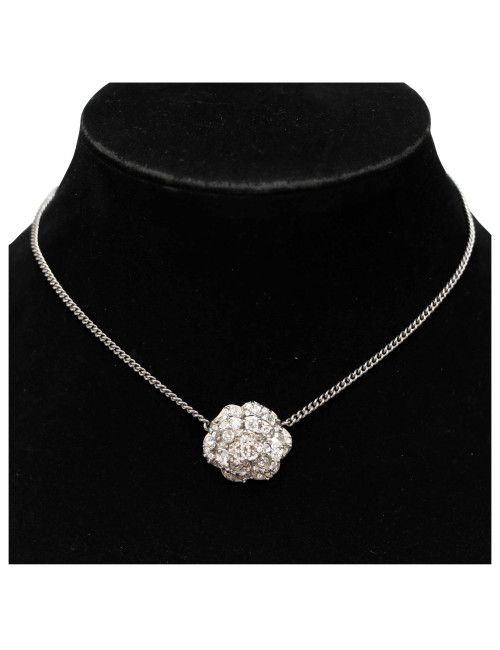 Collier camélia CHANEL brillants Swarovski