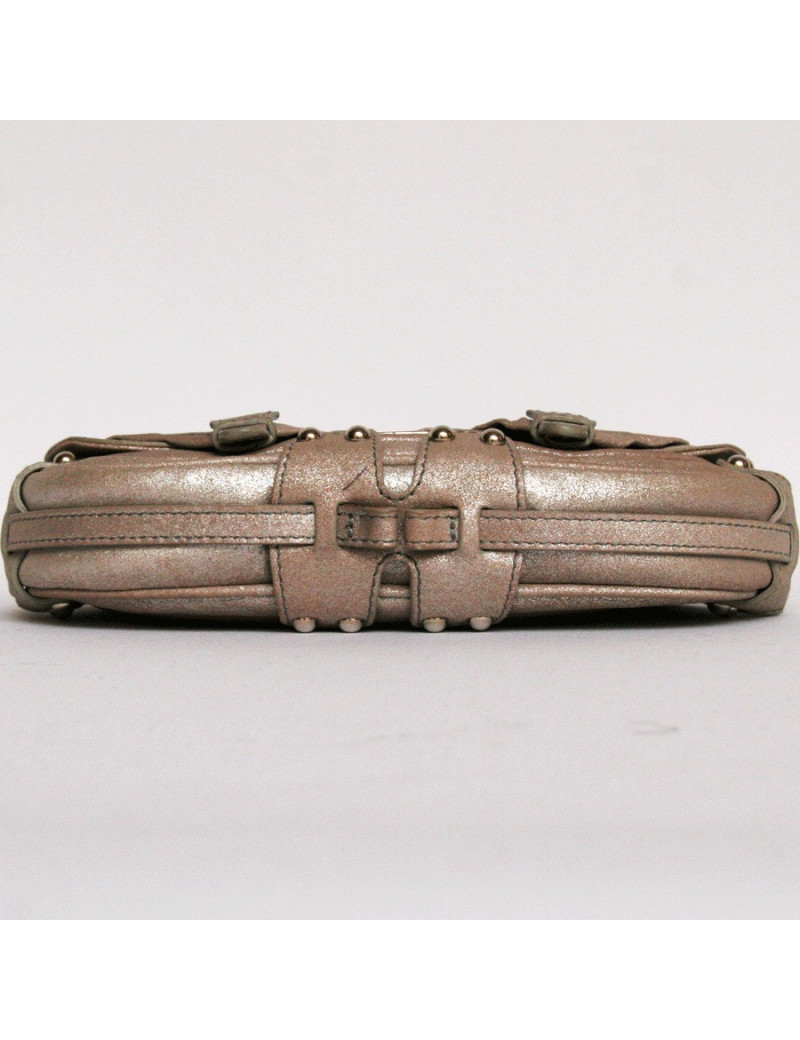 Mini sac SERGIO ROSSI marron irrisé 