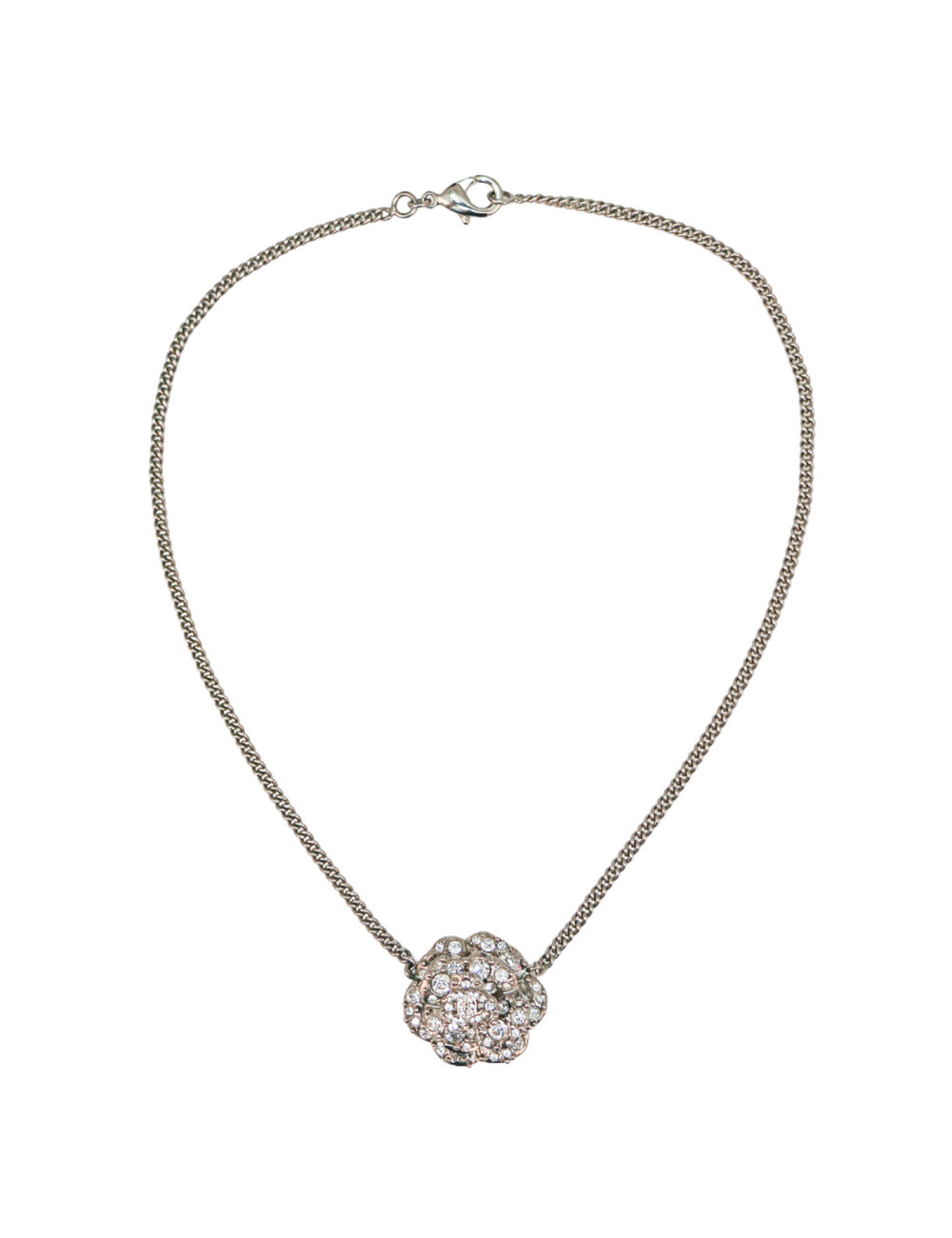 Collier camélia CHANEL brillants Swarovski