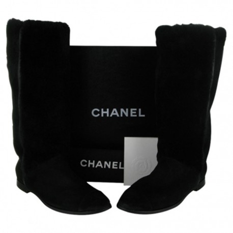 CHANEL fur boots