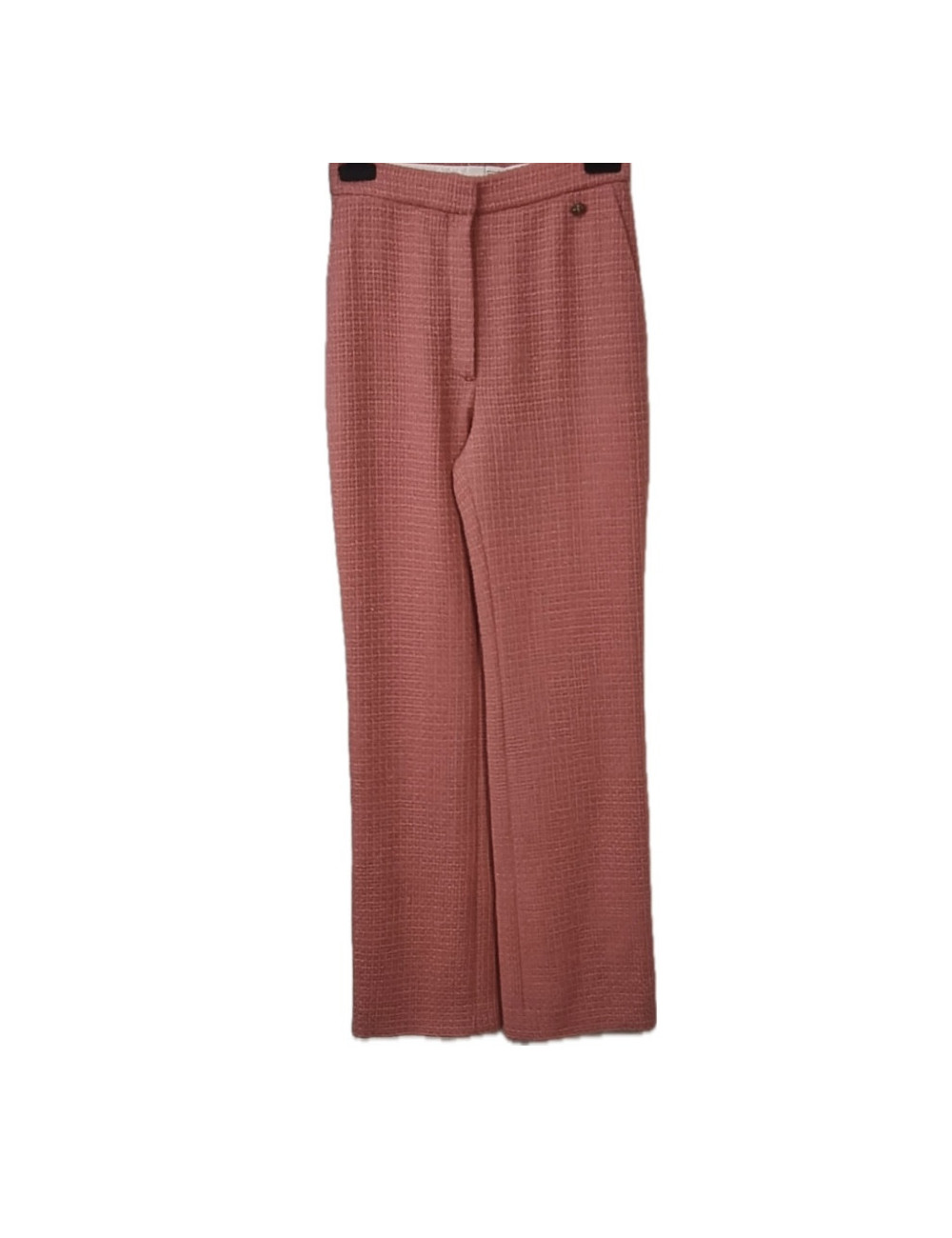 Pantalon T 38 CHANEL tweed rose
