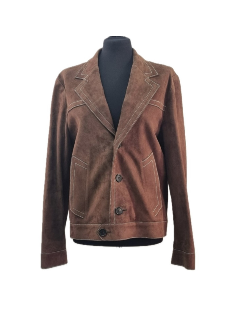 Blouson T 42 fr PRADA daim lmarron