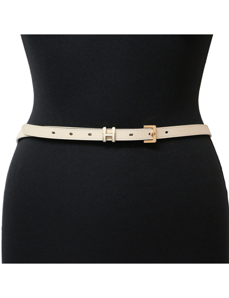Ceinture Pop H bicolore HERMES or rose