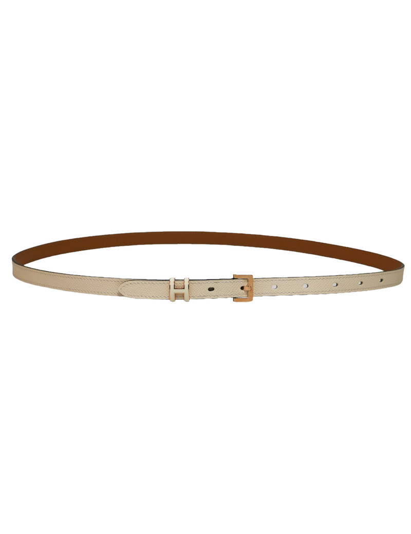 Ceinture Pop H bicolore HERMES or rose