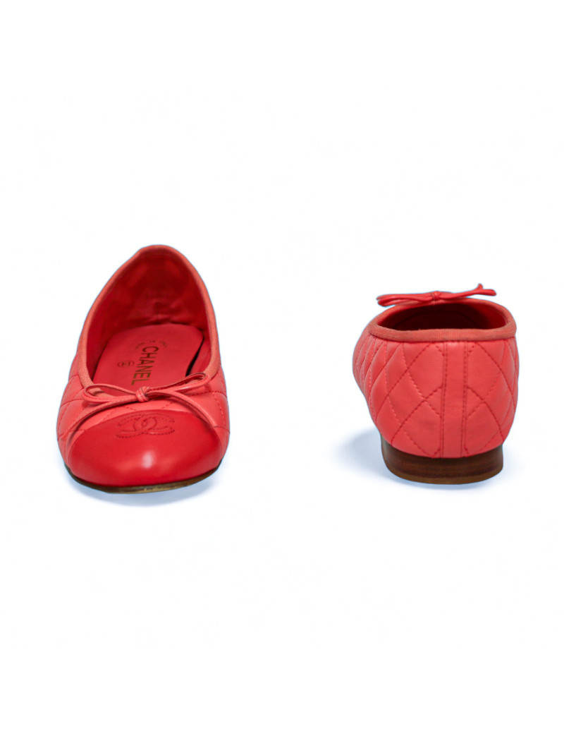 Ballerines CHANEL 38.5C cuir rose