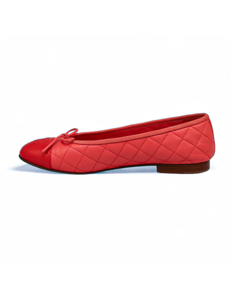 Ballerines CHANEL 38.5C cuir rose