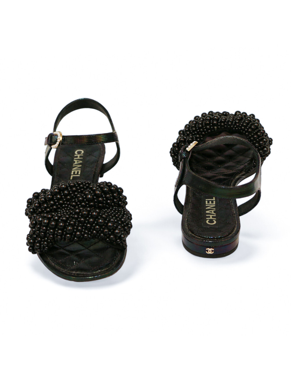 Sandales CHANEL noires T39