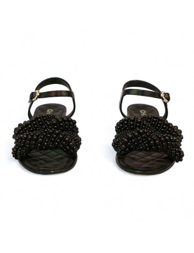 Sandales CHANEL noires T39