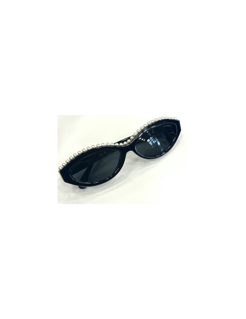 Lunettes  papillon CHANEL noir et perles