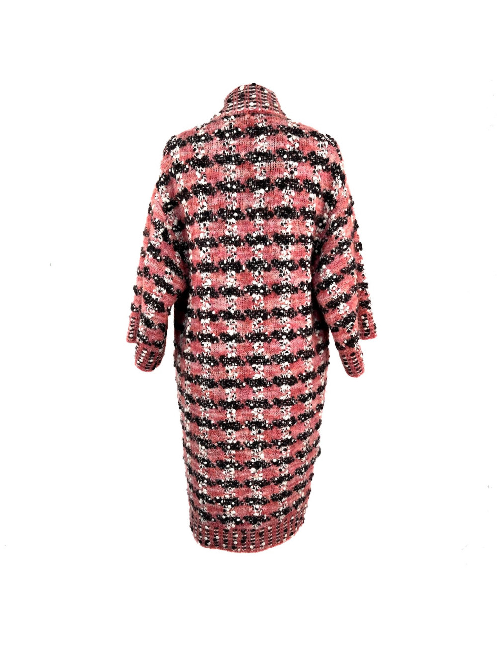 Manteau rose Chanel façon kimono : livraison express monde