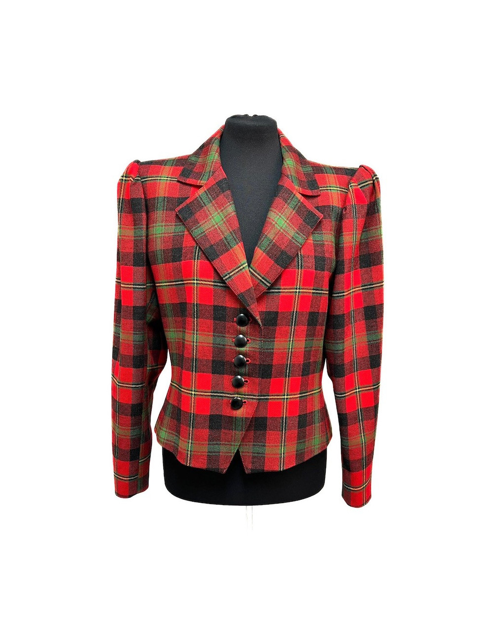 Veste YSL carreaux Vintage