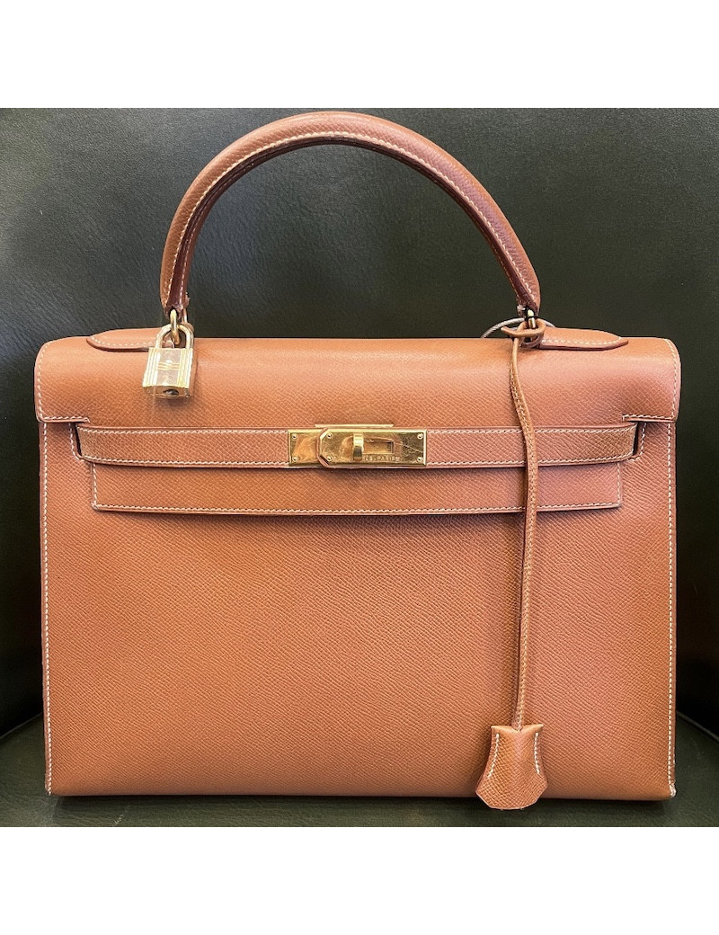 Kelly 32 HERMES cuir Epsom gold