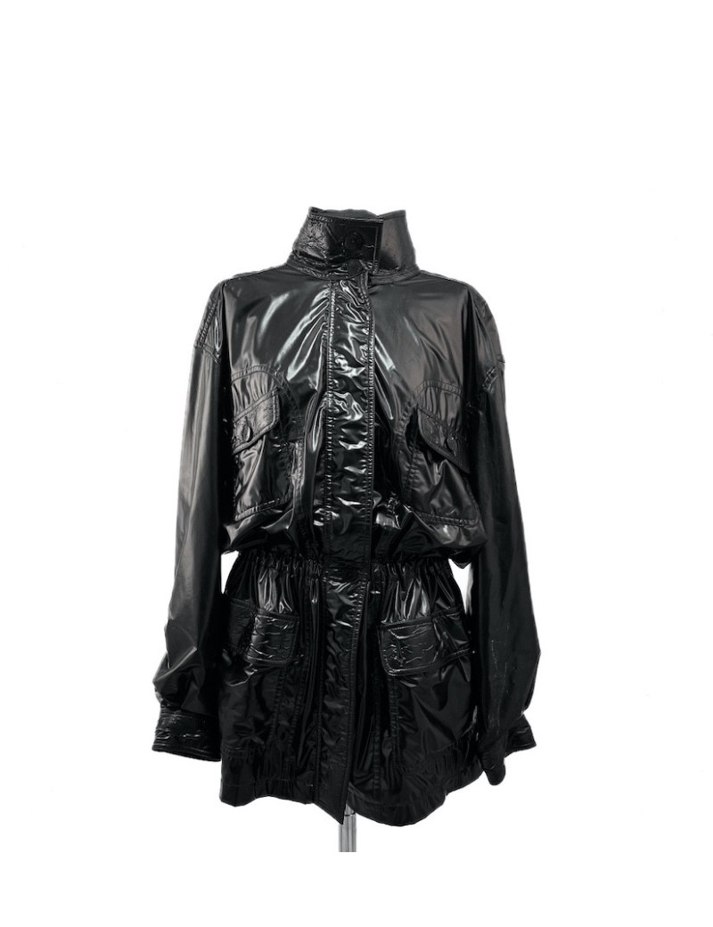 Veste longue CHANEL T 44 Vynil noir
