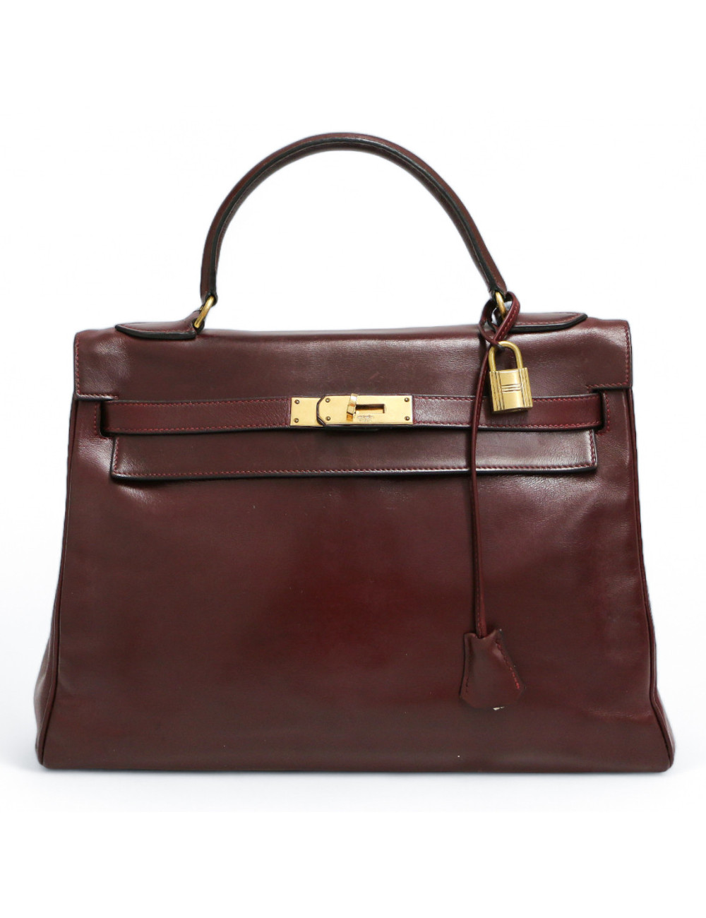 Sac HERMES Kelly 32 rouge H Vintage