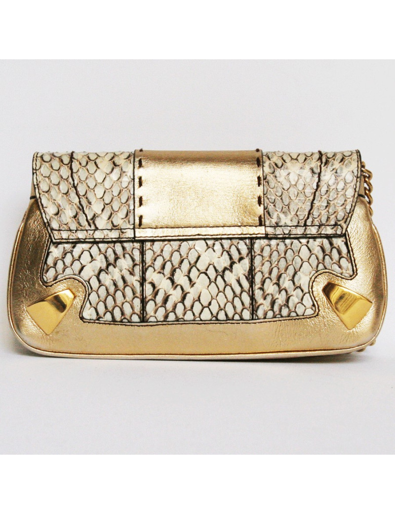 Mini sac DOLCE & GABBANA or et python 