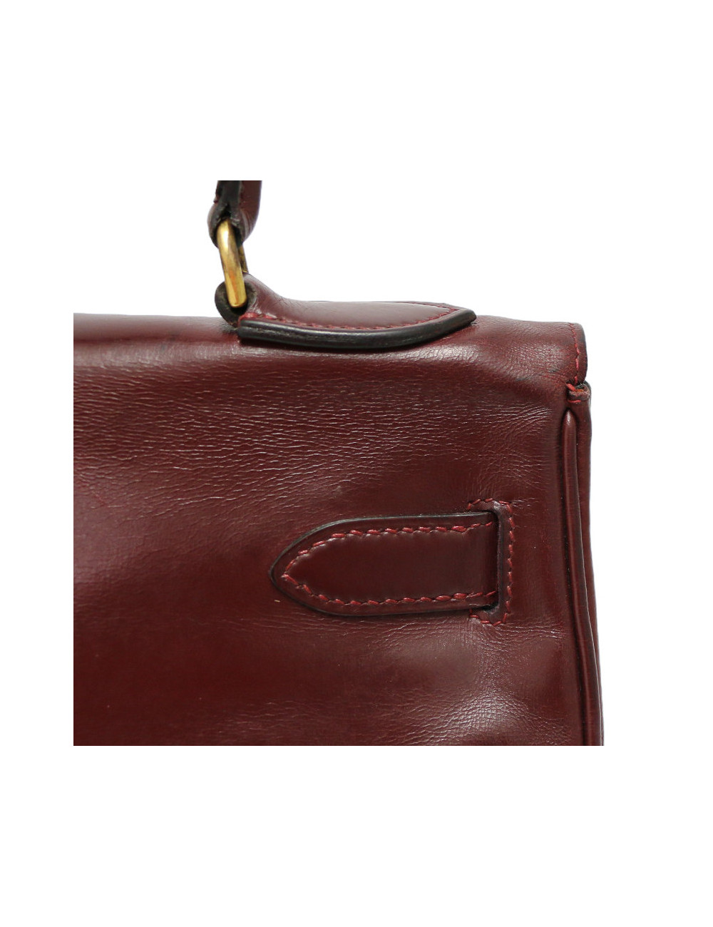 Sac HERMES Kelly 32 rouge H Vintage