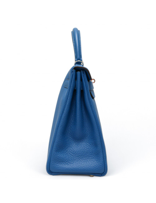 Hermès Kelly 32 retourné blue