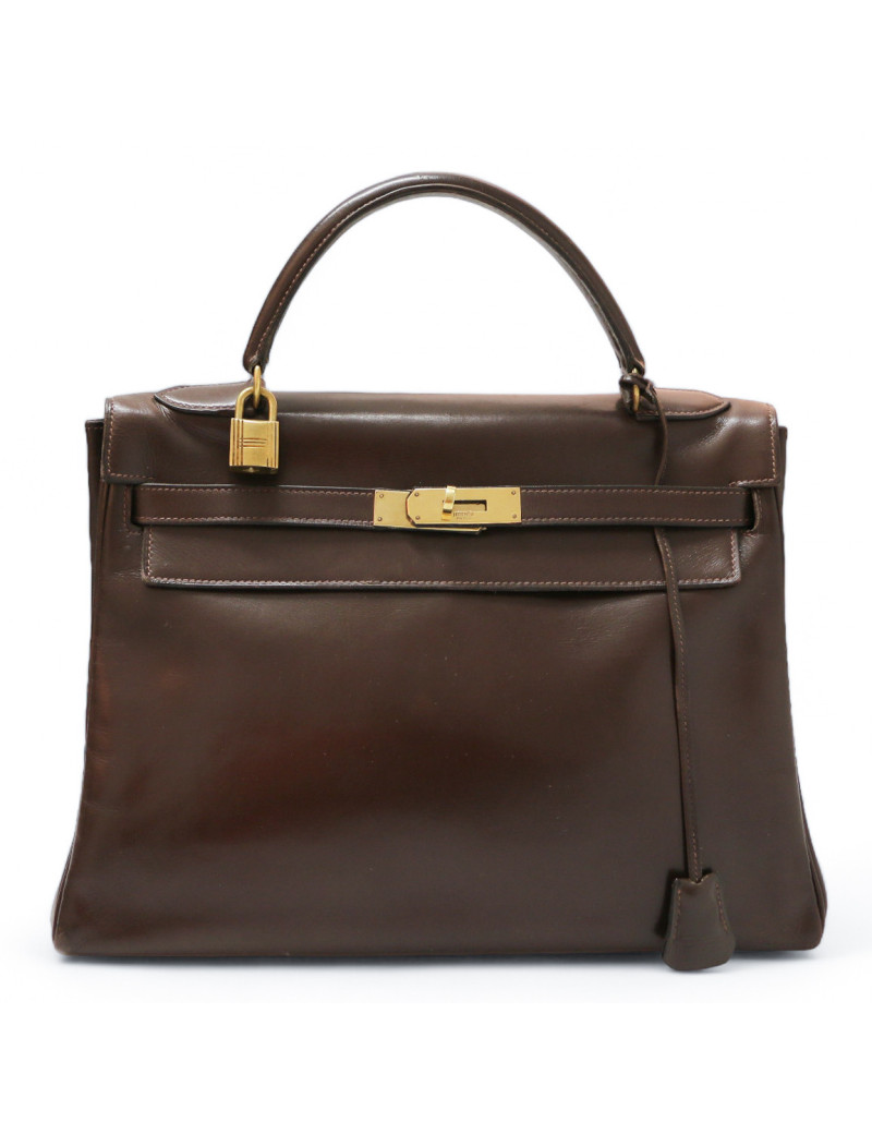 Kelly HERMES 32 retourné box marron