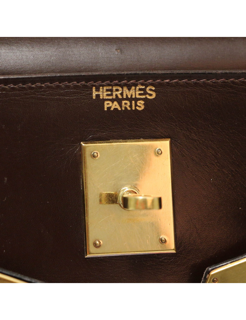 Kelly HERMES 32 retourné box marron