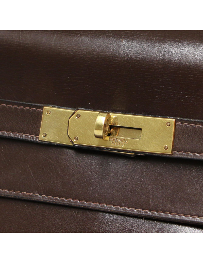 Kelly HERMES 32 retourné box marron