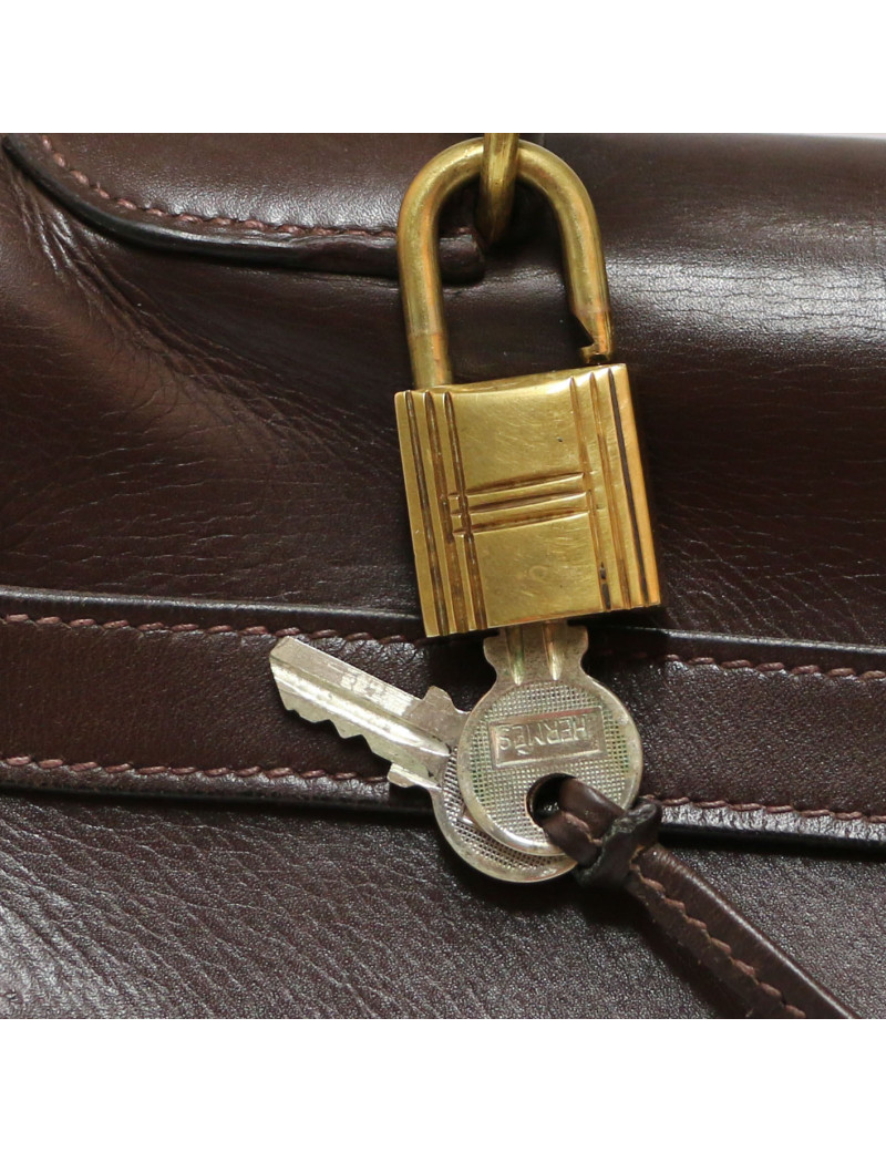 Kelly HERMES 32 retourné box marron