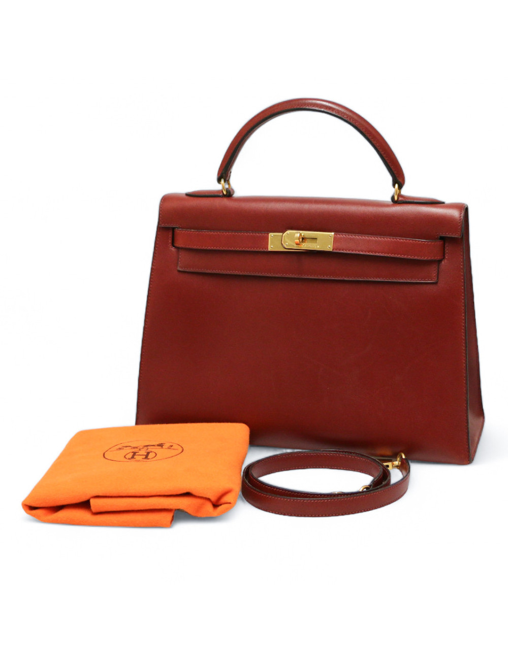 Kelly 32 sellier HERMES rouge H box