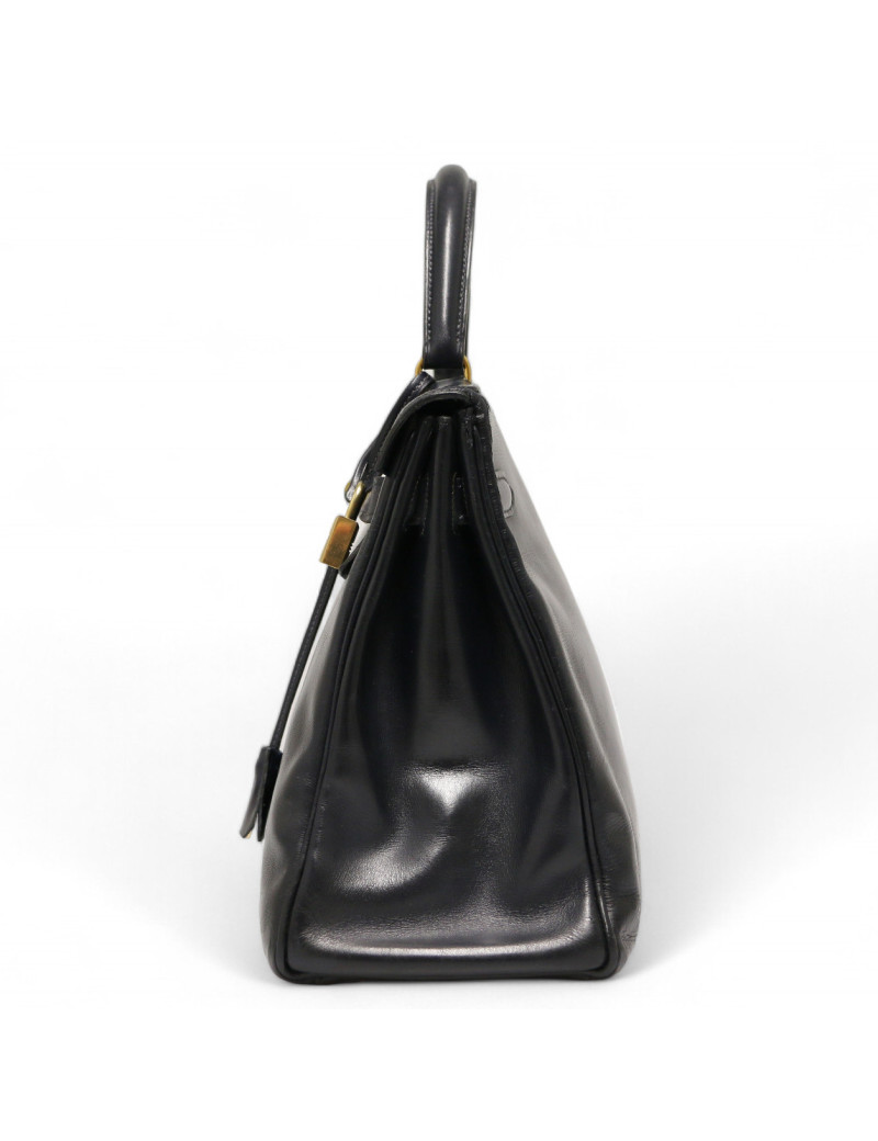 Kelly HERMES 32 cuir boxx bleu Vintage