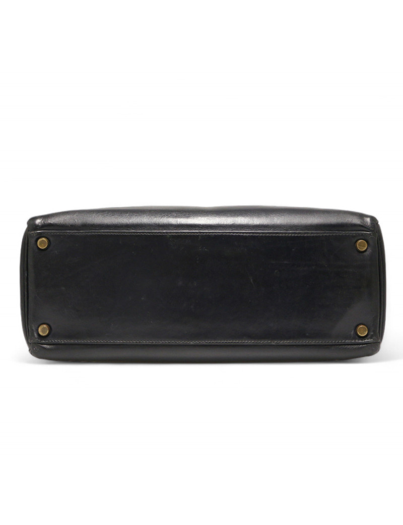 Kelly HERMES 32 cuir boxx bleu Vintage