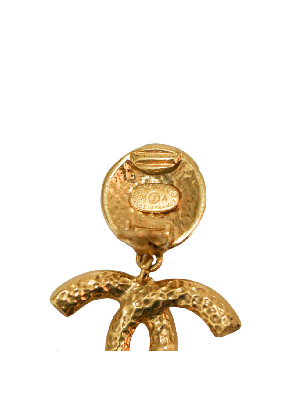 Boucles d'oreilles CHANEL CC dorés