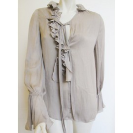 GIVENCHY blouse silk taupe