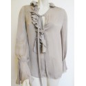 GIVENCHY blouse silk taupe