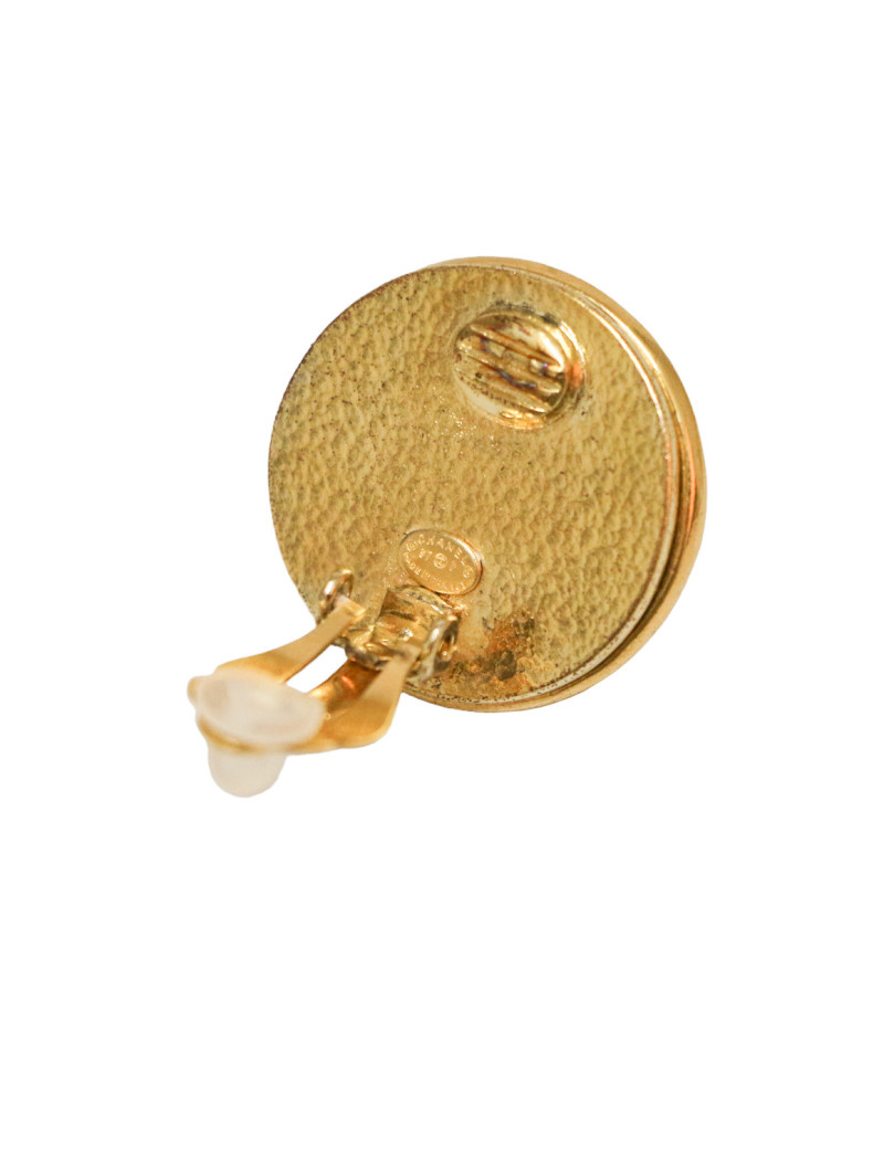 Clips CHANEL vintage pâte de verre
