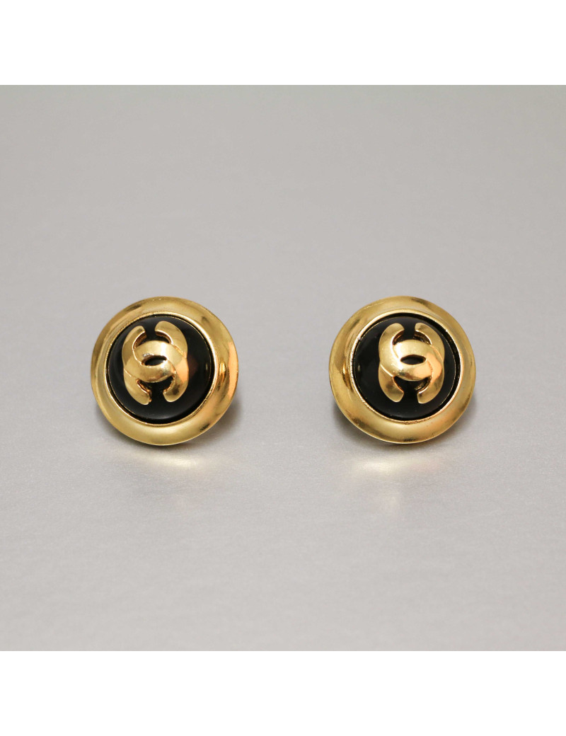 Clips CHANEL vintage pâte de verre