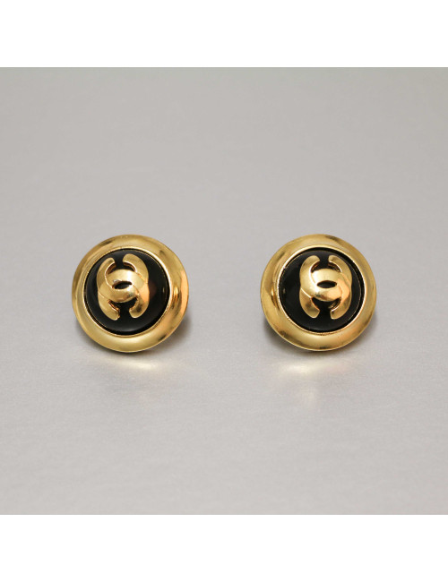 Clips CHANEL vintage pâte de verre