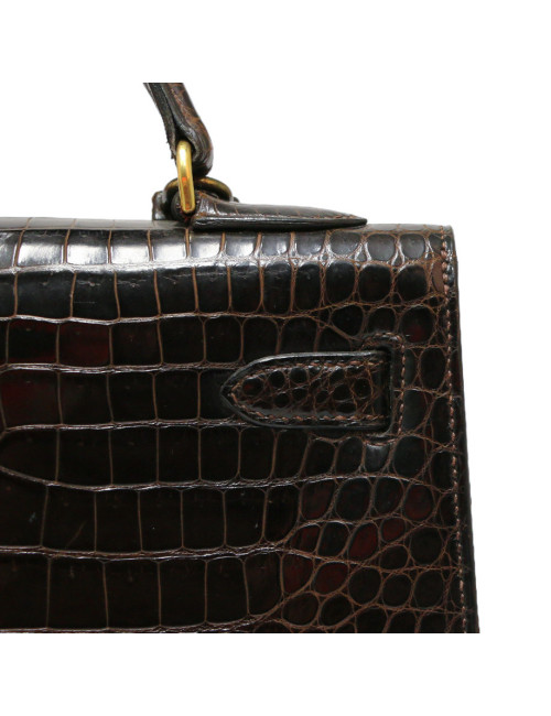 Kelly 32 HERMES porosus Vintage