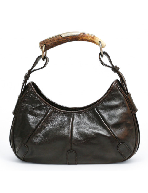 Sac Monbassa YVES SAINT LAURENT cuir marron
