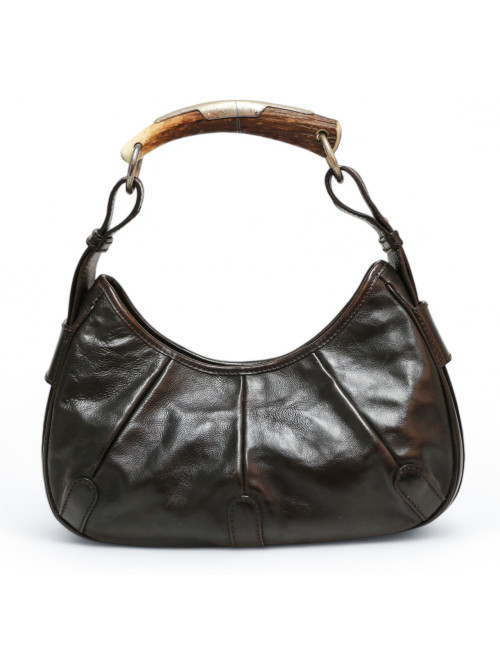 Sac Monbassa YVES SAINT LAURENT cuir marron