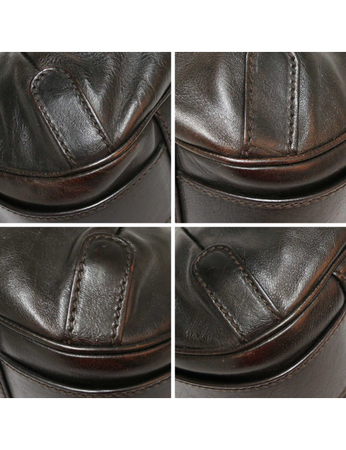 Sac Monbassa YVES SAINT LAURENT cuir marron